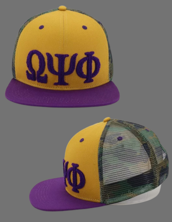 Que Psi Phi Chenille Trucker SnapBack