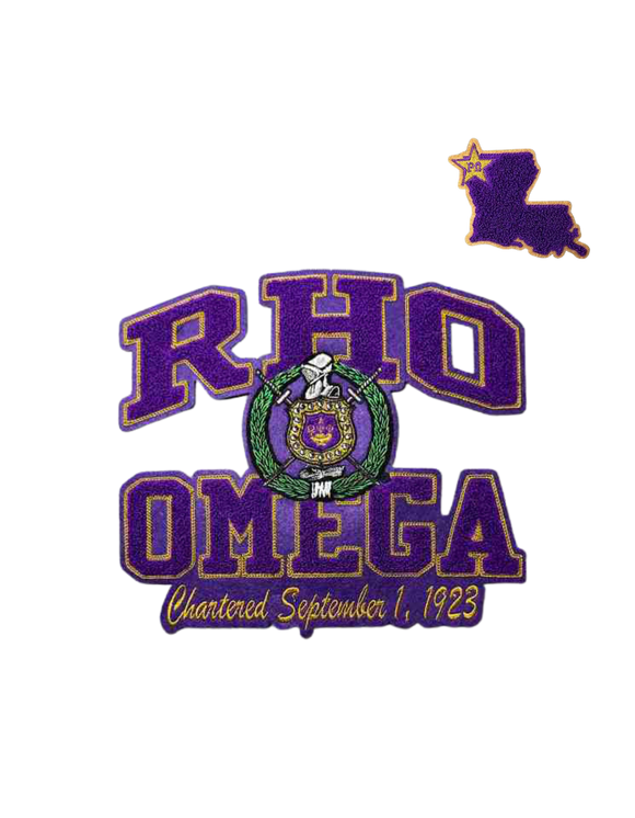 Rho Omega w/State chenille patch Collection