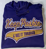 KEEP PUSHIN Hoodie purple