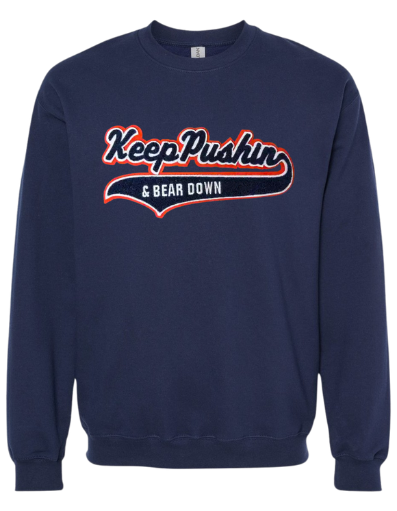 Keep Pushing & Bear Down Chicago sweatshirts navy