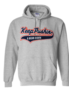 Keep Pushing & Bear Down Chicago hoodie gray