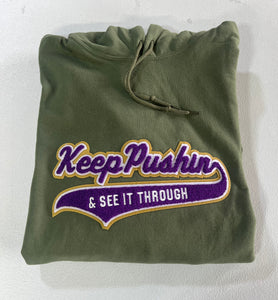 KEEP PUSHIN & See It Through Hoodie Chenille