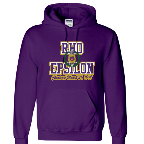 Rho Epsilon chapter chenille hoodie