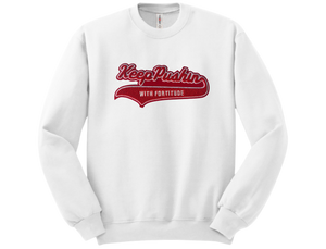 Keep PUSHIN with Fortitude chenille sweatshirt