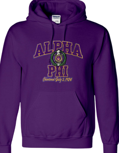 Alpha Phi chapter chenille hoodie