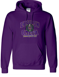 Epsilon Omega chapter chenille hoodie