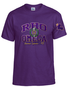 Rho Omega chapter chenille t-shirt