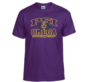 Psi Omega chapter chenille t-shirt