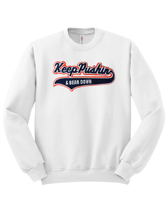 Keep Pushing & Bear Down Chicago sweatshirts White